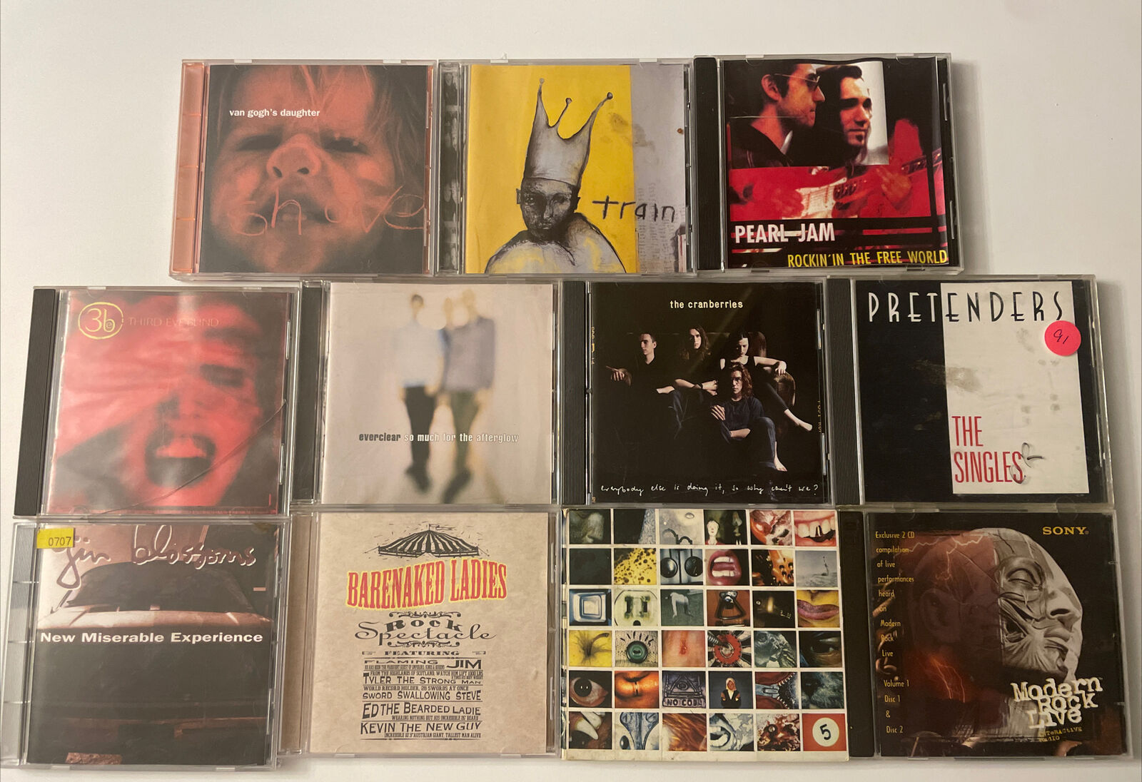 Alternative Rock Cd Lot Of 11! Everclear, Pearl Jam, Cranberries, Gin Blossoms