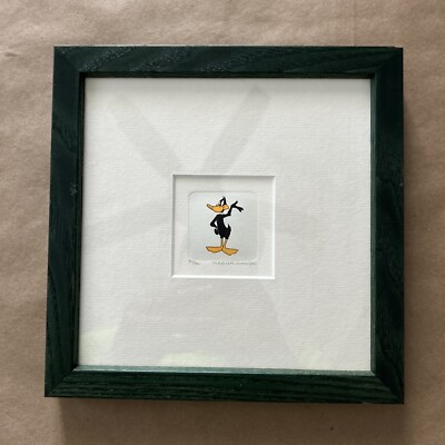 1999 Warner Bros Looney Tunes Daffy Duck Etching Hand Painted /500 Framed