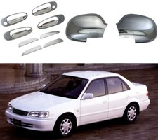 Chrome Mirror Side Lid Door Handle Bowl Cover Trim For 96-00 Toyota Corolla 10ps