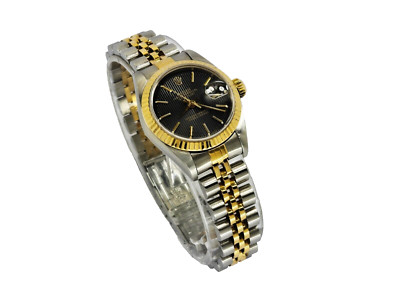 Rolex Datejust 79173 - Schöne Stahl/Gold Damenuhr mit seltenem Tapestry Dial!