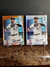 2024 Big League Carlos Correa Electric Orange Foil Plus Base Foil # 215 Twins