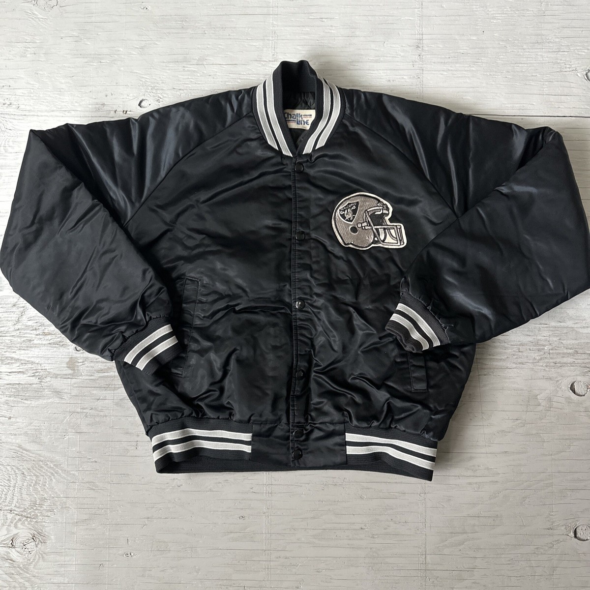 90s Chalk Line™️ LOS ANGELES RAIDERS™️ Vintage 90s NFL LA Oakland Vegas Raiders Satin Chalk Line