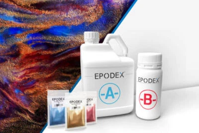 UK-EPODEX® 2K Epoxy Resin Kit | Metallic Colours | Hights up to 10cm