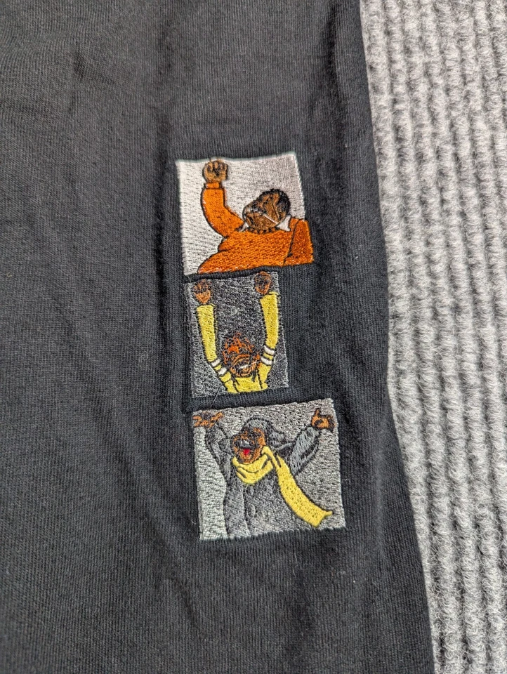 Calça de Moletom Masculina Vintage Platina Fubu 1X XL Preta Gorda Albert Reta Relaxada - Imagem 4 de 4