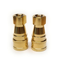 Carpet Cleaning Machine Hose Connector Female Couplings x 2 - Twin Viton Seals