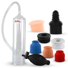 LeLuv Penis Vacuum Pump EasyOp Bgrip Deluxe Full Kit Donut Septum and 5 Sleeves