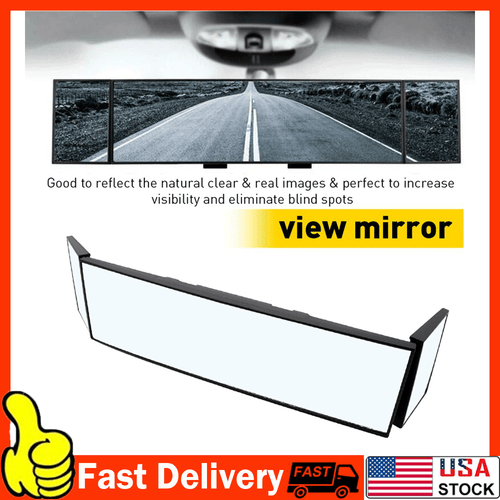 390mm Foldable Car Interior Rear View Mirror Rearview Wide Angle Blind Spot Auto - Bild 19 von 19
