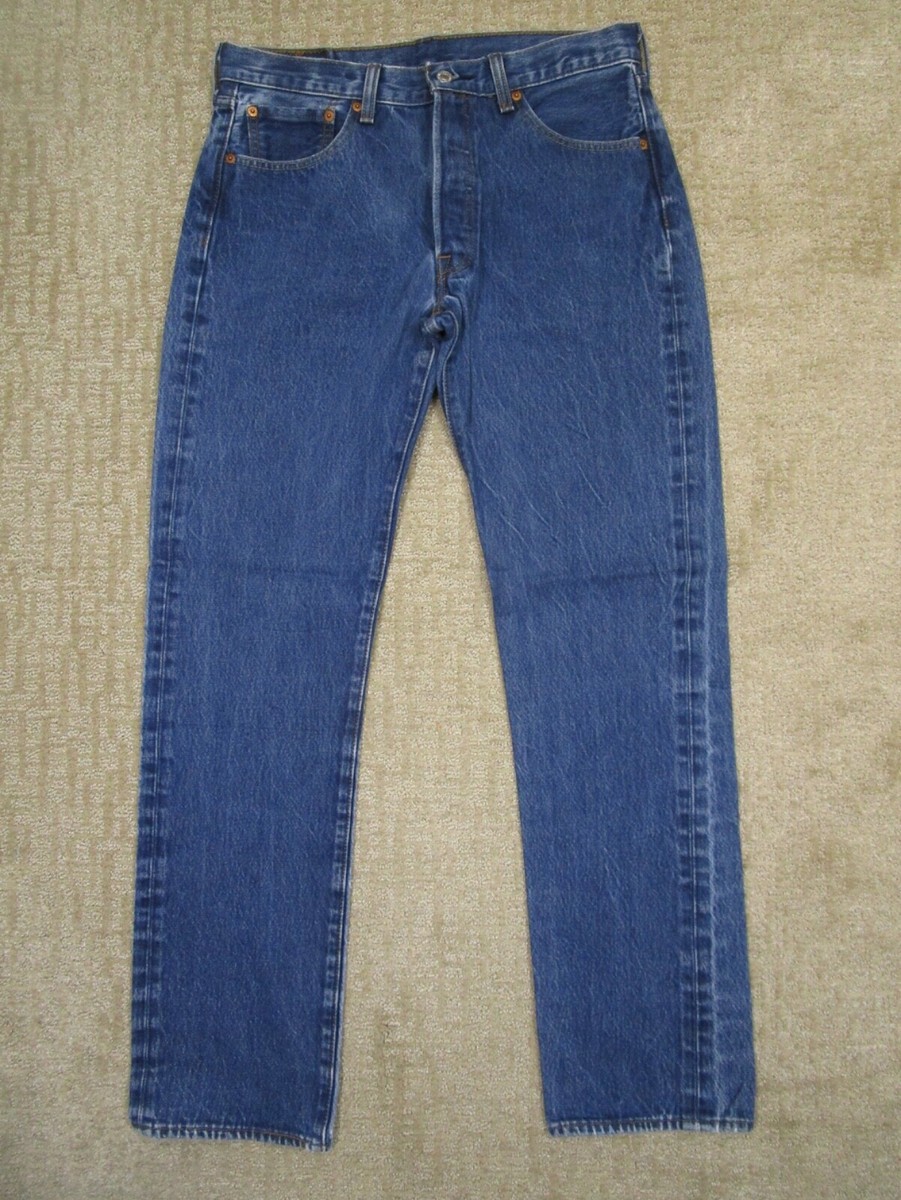 Levis 501XX Jeans Men 34x36 Blue Button Fly Denim Dark Wash Levis 501XX Jeans Men 34x36 Blue Button Fly Denim Dark Wash