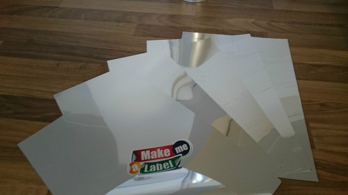10 Metallic/Shinny SILVER A4 Self Adhesive Inkjet Printable Film Sticker Sheets - Picture 3 of 7