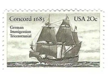 STAMP US SCOTT 2040 "Concord, 1683" 20 CENT 1983 MNH