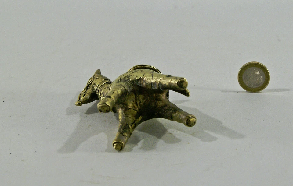 PETIT BOUGEOIR EN LAITON, DROMADAIRE, Inde, Dokhra - Photo 3/3