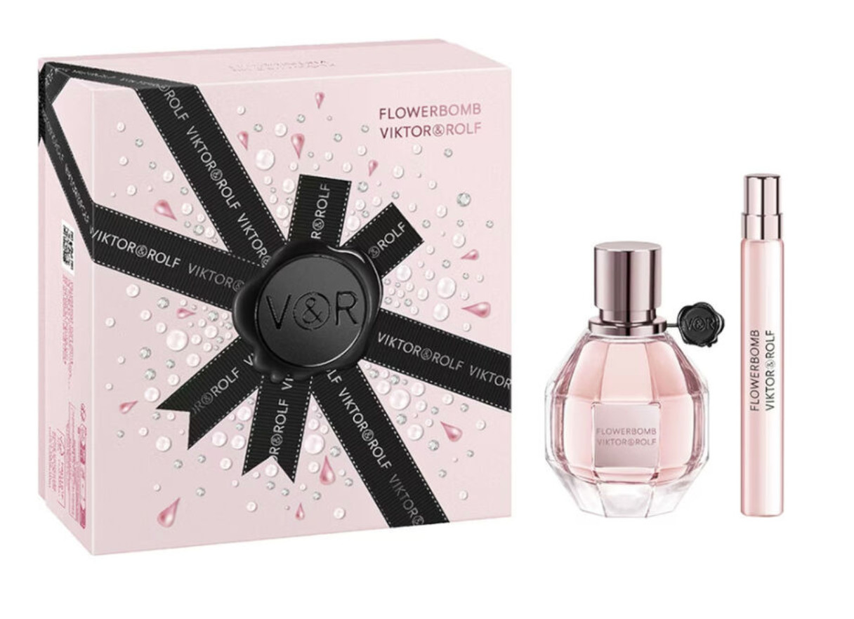 Viktor & Rolf Flowerbomb Eau de Parfum Perfume Spray 50ml + 10ml Spray Gift Set