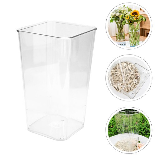 Clear Planter Holder Glass Vase Centerpiece Vanity Storage Organizer