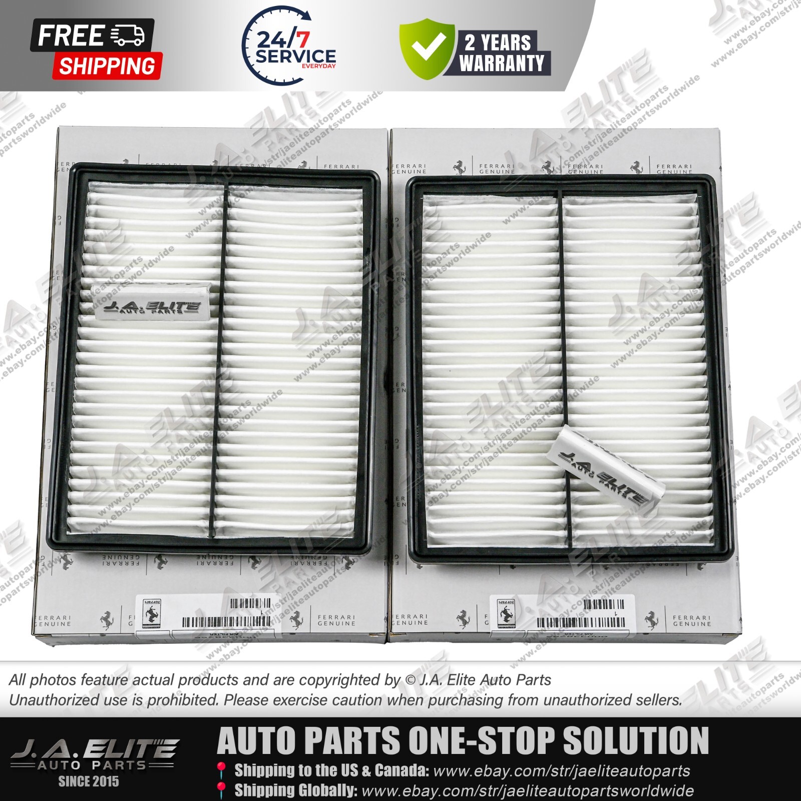 2pcs Air Filters for Ferrari Portofino Roma, 338255
