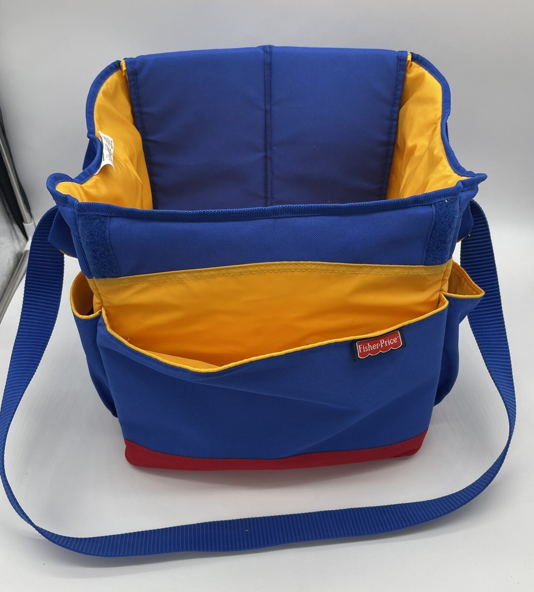 H.V.F.N　　FISHER BAG VINTAGE FISHER PRICE LARGE COOLER TOTE BAG, BLUE, YELLOW