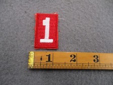 Boy Scouts of America BSA Red White Troop Number  1 One Patch T2..