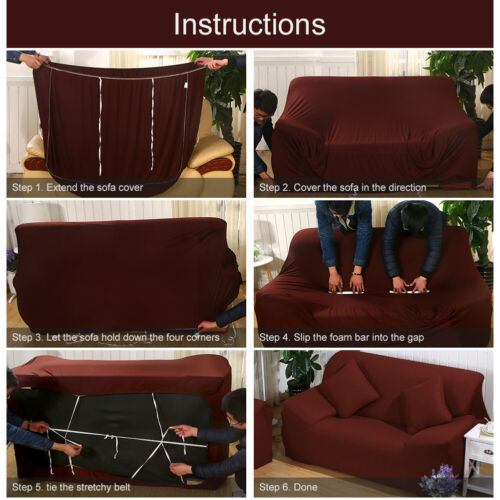 L-Form Schnitt Couch Bezug 2tlg Stretch Dick Samt Sofa Schonbezug Schoner - Bild 12 von 42