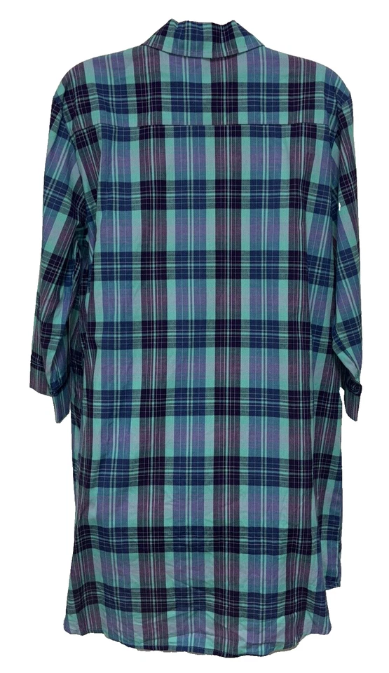 Joe Boxer Camisón Azul Púrpura Verde Rosa Pijama A Cuadros Para Mujer-L 100% ALGODÓN Foto 4 de 4