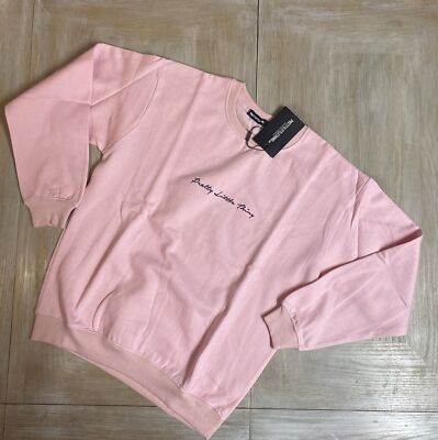 Damen Sweatshirt Medium Rosa Oversize Pullover Pretty Little Thing UVP 35£