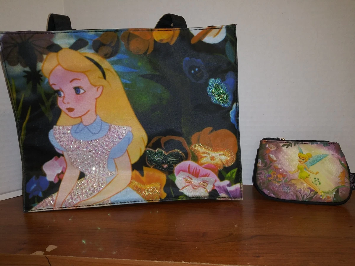 New Disney Alice in Wonderland Purse Mini tote and Tinkerbell change Purse