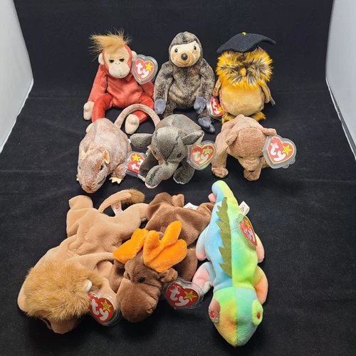 Vintage TY Beanie Original Babies Lot of 9