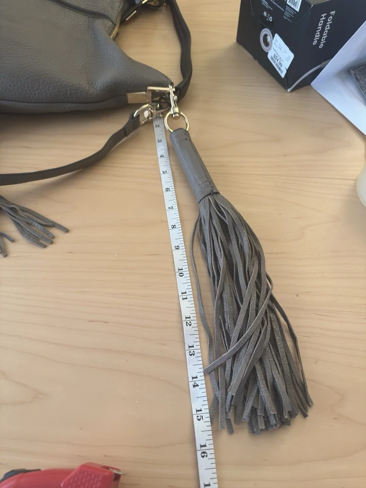 G.I.L.I Got It Love It Brown Leather With Long Fringe And A Long Tassel , Boho - Image 4 of 4