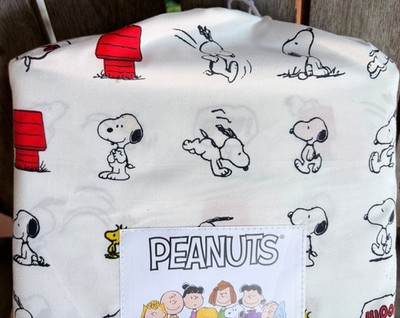 Herding Peanuts Rhythm of Harmony Snoopy Woodstock beddengoed, glad, 100% katoen, 135 x 200 cm en 80 x 80 cm, all-in-one outlet-24
