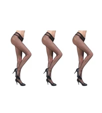3-Pack Set Women's Sexy Black Leggings Net Thigh-High Stockings USA