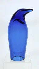Blenko Handmade Glass 8020S Penguin in Cobalt Don Shepherd Design