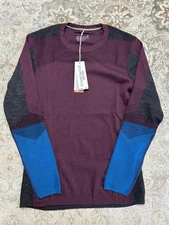 Smartwool Intraknit Thermal Merino Base Layer Colorblock Crew Men's MEDIUM NEW