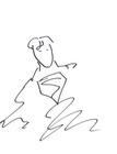 Zack Snyder Signed Superman Justice League Original Sketch Art 8.5x11 BAS COA
