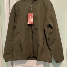 Camel Crown Men's  Waterproof Softshell Lightweight Hooded Jacket ArmyGreen SZ L