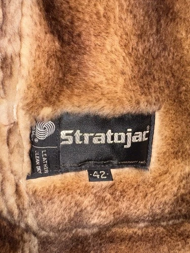 Vintage 1970s Stratojac Shearling Sheepskin Rancher Coat Men’s 42 Western USA image 6