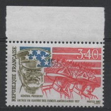 FRANCE 1987 : N° 2477 GÉNÉRAL PERSHING.ENTRÉE EN GUERRE USA 1917 - NEUF** TTB
