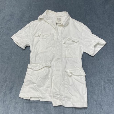 Vintage Bush British Royal Navy RN Officers Bush Jacket Mens Small White Pockets