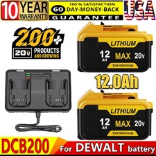 20V FOR DEWALT 20 Volt MAX Lithium-Ion Battery/Charger DCB201 DCB200-2 DCB203