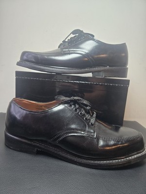 Vintage Sears Shoes Men\'s 10D Black Leather Shiny Oxfords Retro Grandpa Vintage Sears Roebuck Men main image 4