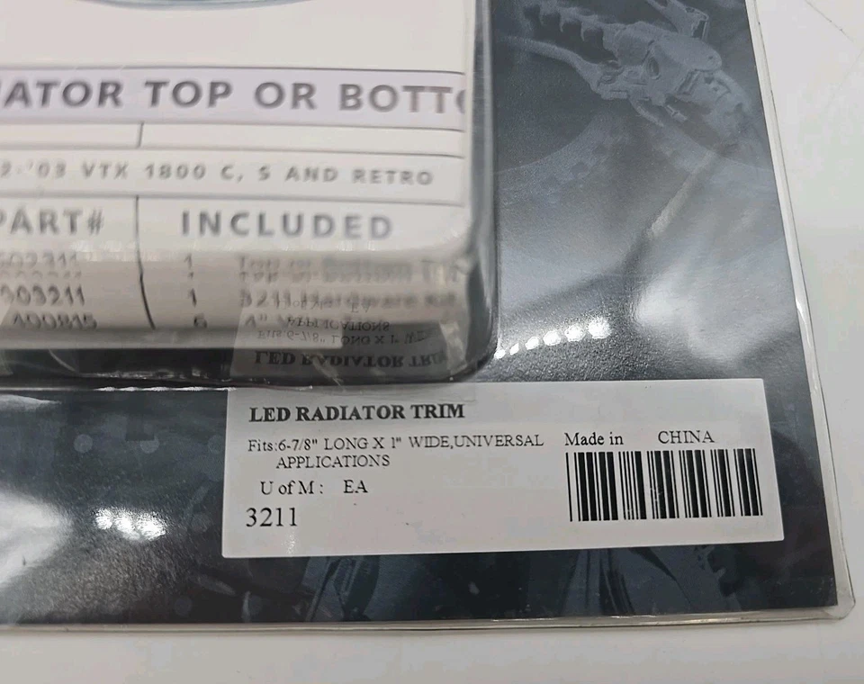 Kuryakyn 本田 '02-'03 VTX1800 LED 散热器 铬装饰 顶部或底部 3211  — 第 2/4 张图片