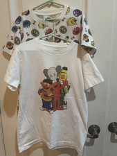 Uniqlo KAWS Sesame Street Group Set Of 2 T-shirts Size 10-12 150 See Descript.