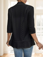 Womens Blazer Cardigan Open Front Lightweight Long Sleeve Casual Work Jacket