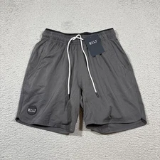NWT BYLT Premium Basics Mens Sz S Grey Active Training Shorts Drawstring Lined