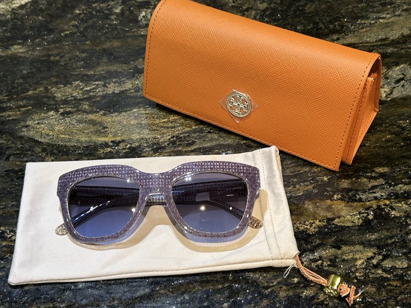 New Tory Burch Light Purple Weave Sunglass TY7126 1739/8F 53-20-140