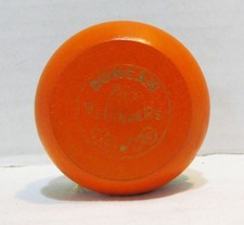 DUNCAN BEGINNER'S YO-YO 1950's or 1960's WOOD WOODEN ORANGE GREEN VINTAGE