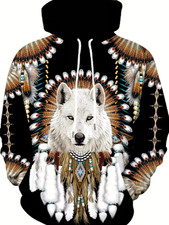 Wolf Pack Animal Design 3D All Over Print Hoodie - Adults  Youth