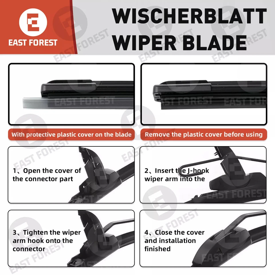 Par de escobillas limpiaparabrisas de calidad OEM de 22" y 22" para Mercury Villager 2001-2002 Foto 2 de 4