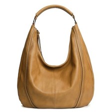 Hobo Shoulder Bag Soft Leather Tote Purse with Adjustable Crossbody Strap Han...