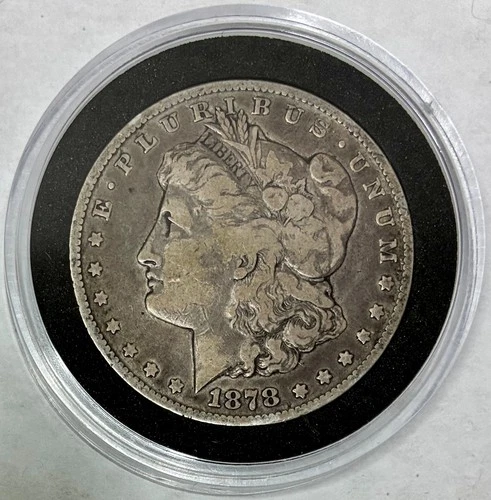 1878-CC Morgan Silver Dollar, Fine Details, Cleaned