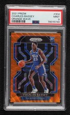 2021-22 Panini Prizm Orange Wave 11/60 Charles Bassey #304 PSA 9 MINT 06gz