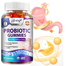 Probiotics Gummies - Gut Health and Colon Support, Gas and Bloating Relief