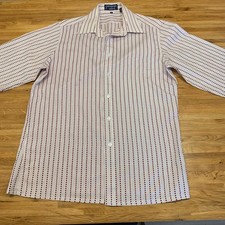 Vintage Givenchy For Chesa Shirt Mens White Striped Button Up 80s/90s Designer